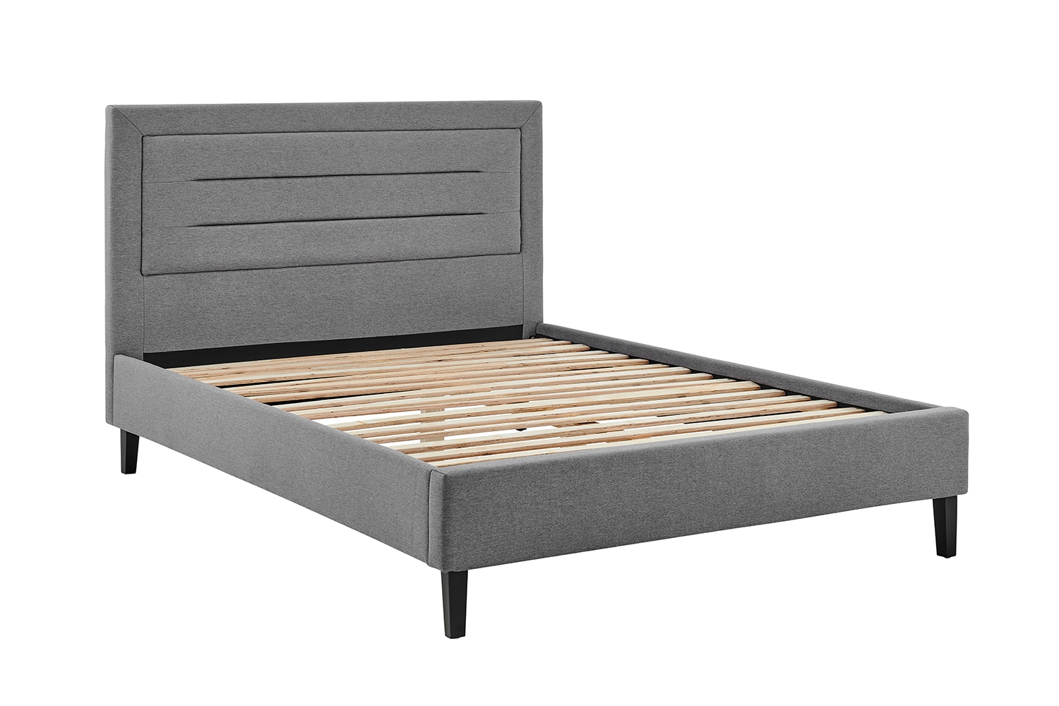 Pablo Fabric Bed in Grey - Furniture World