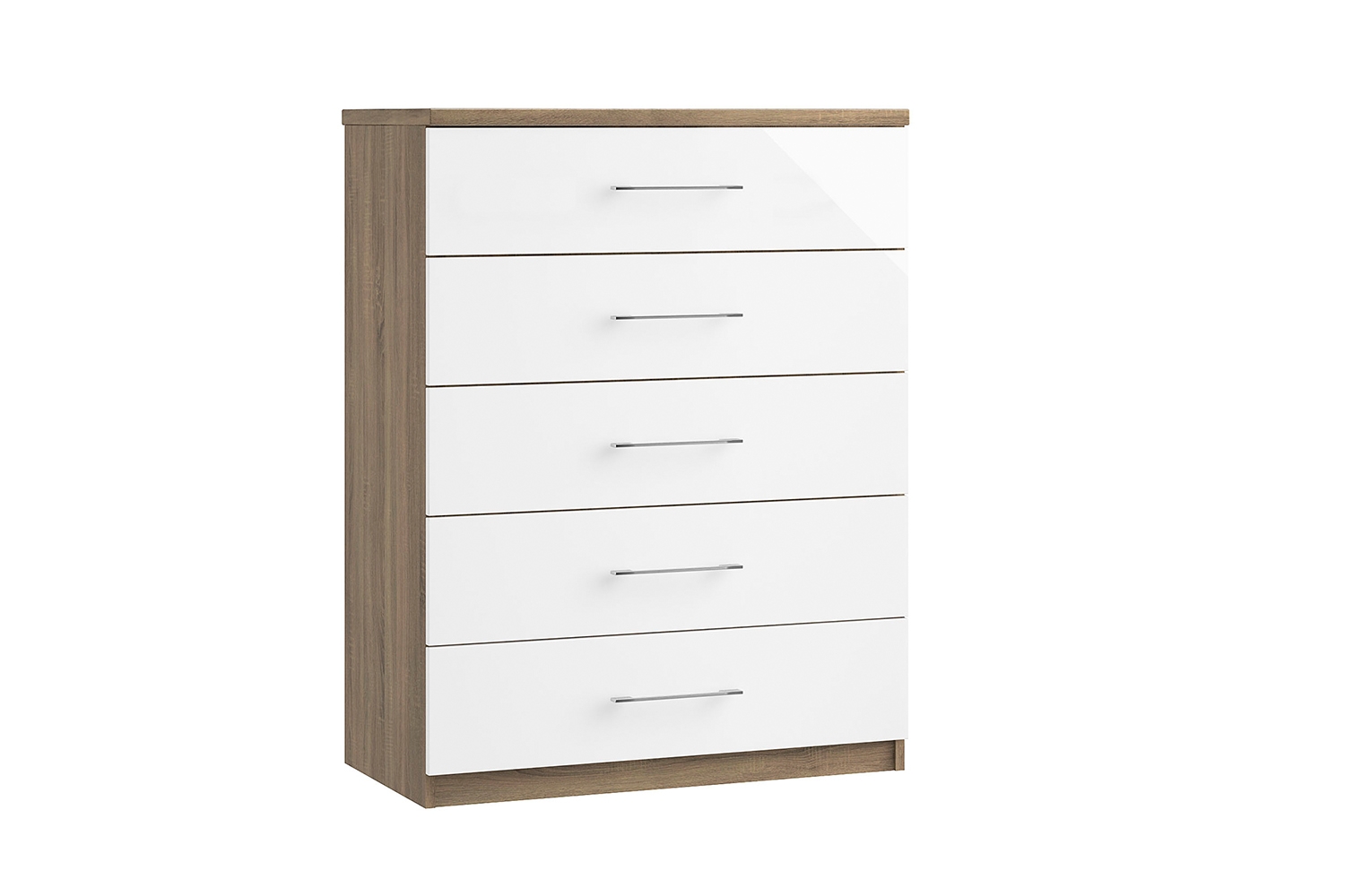 Calgary High Gloss 5 Drawer Chest Of Drawers Furniture World   11404 153905 