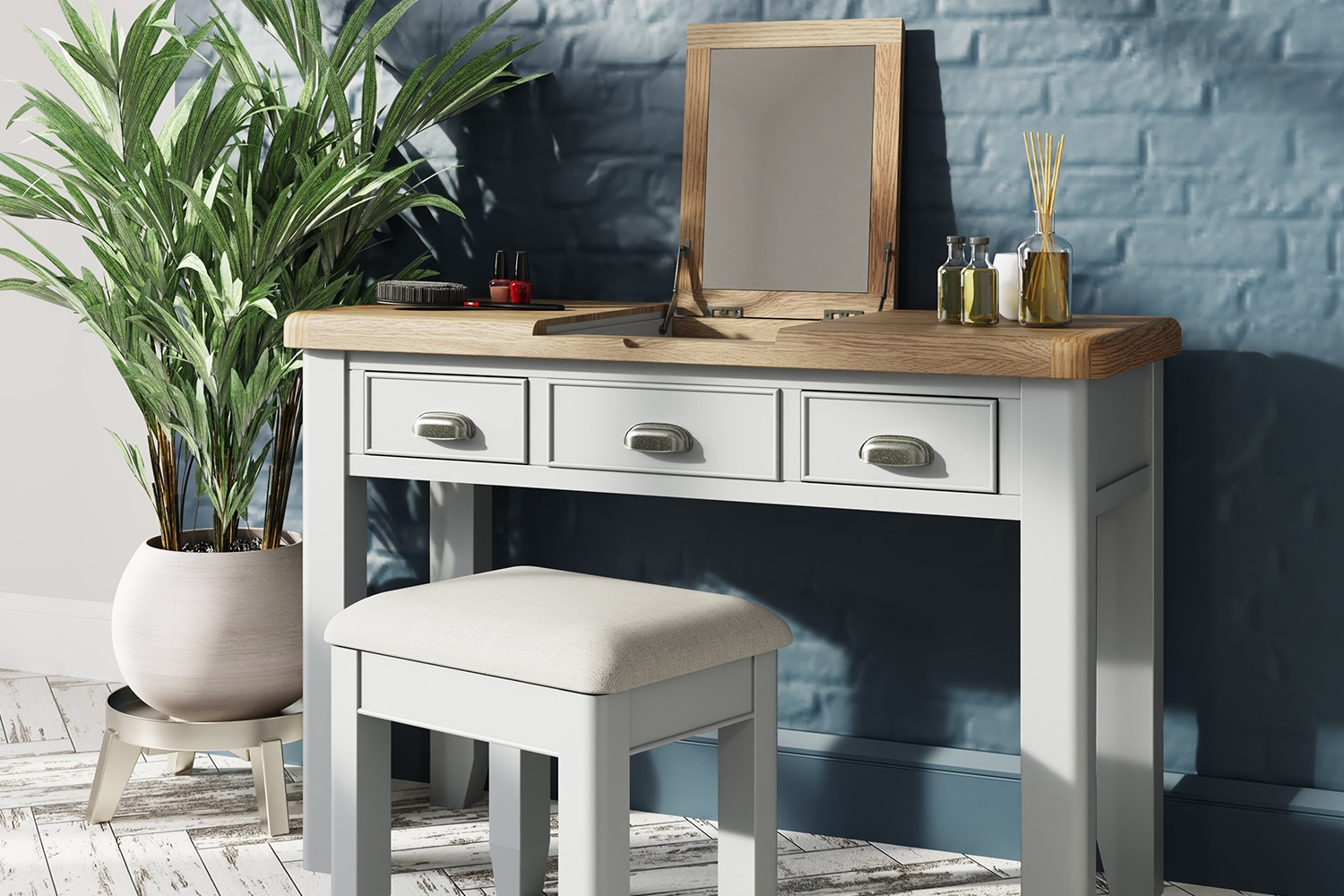 Grey and oak 2024 dressing table