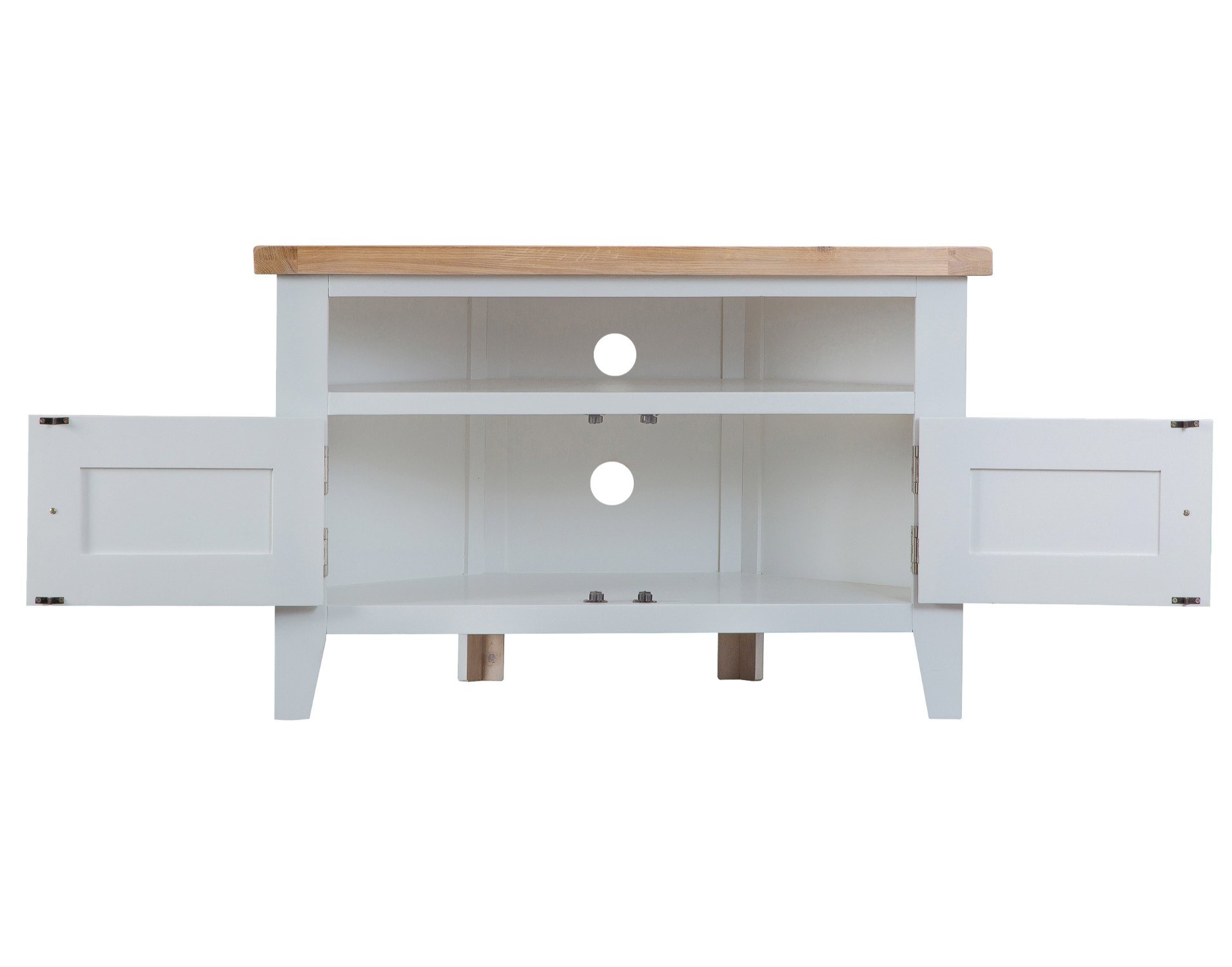 St Ives Grey Painted Corner TV Unit - Furniture World