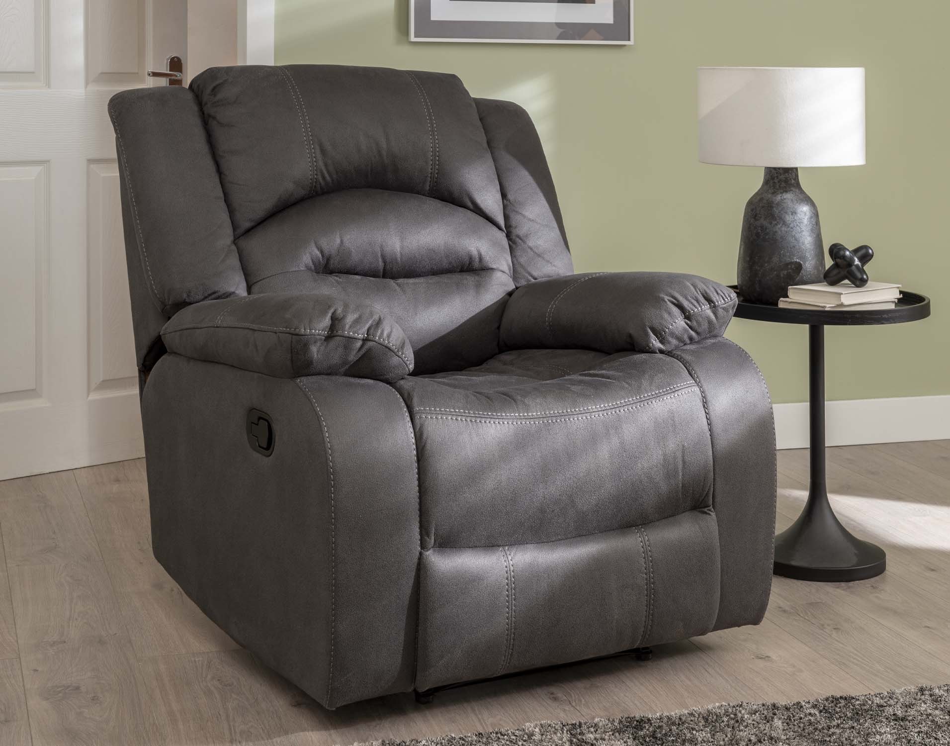 Nova Recliner Chair in Grey - Furniture World