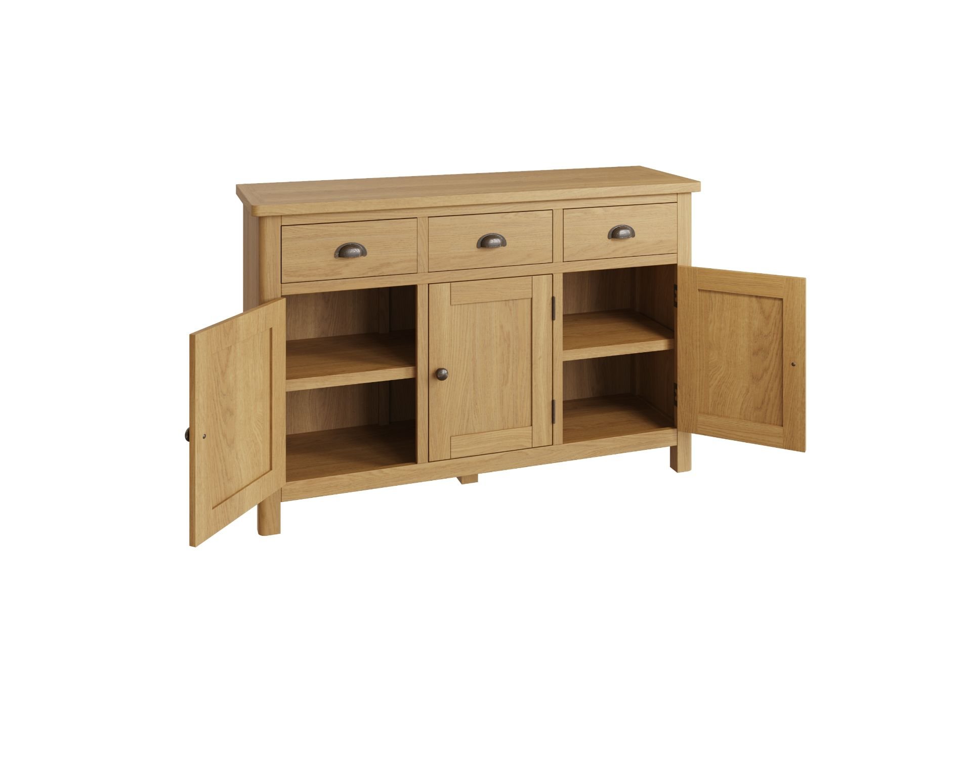 Oak City - Milan Oak 3 Door Sideboard - Furniture World