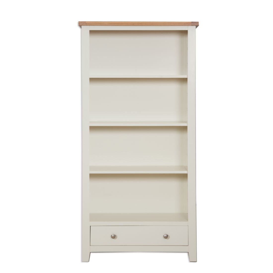 Oak City - Sydney Painted Ivory Large Bookcase - Furniture World