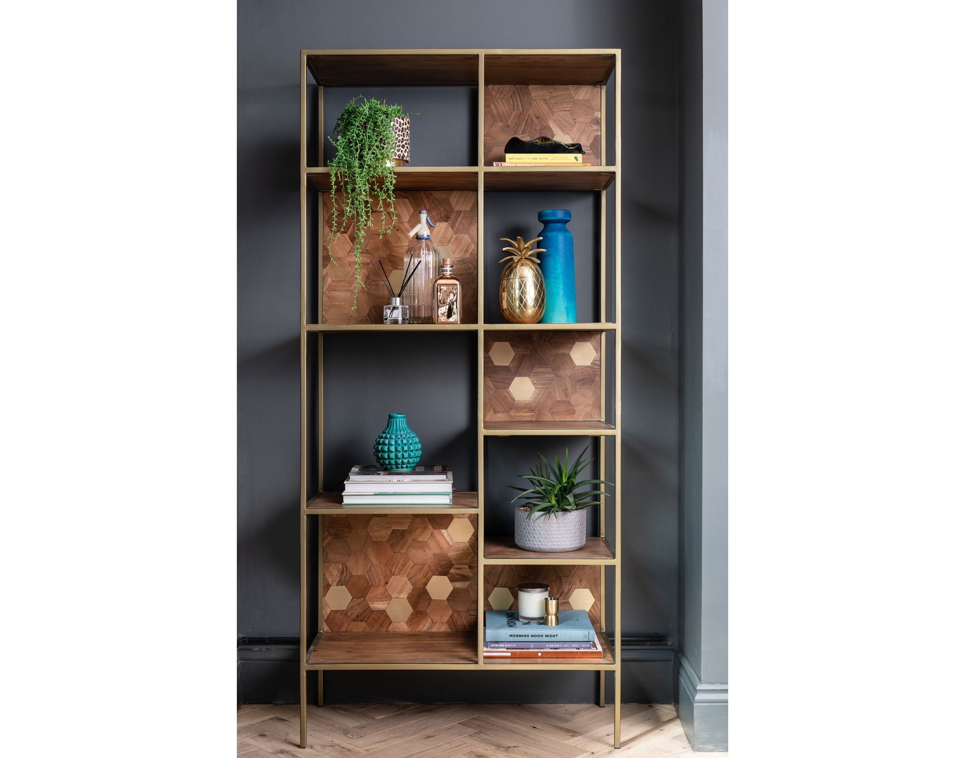 Miami Solid Acacia Wood Bookcase Midas Furniture World