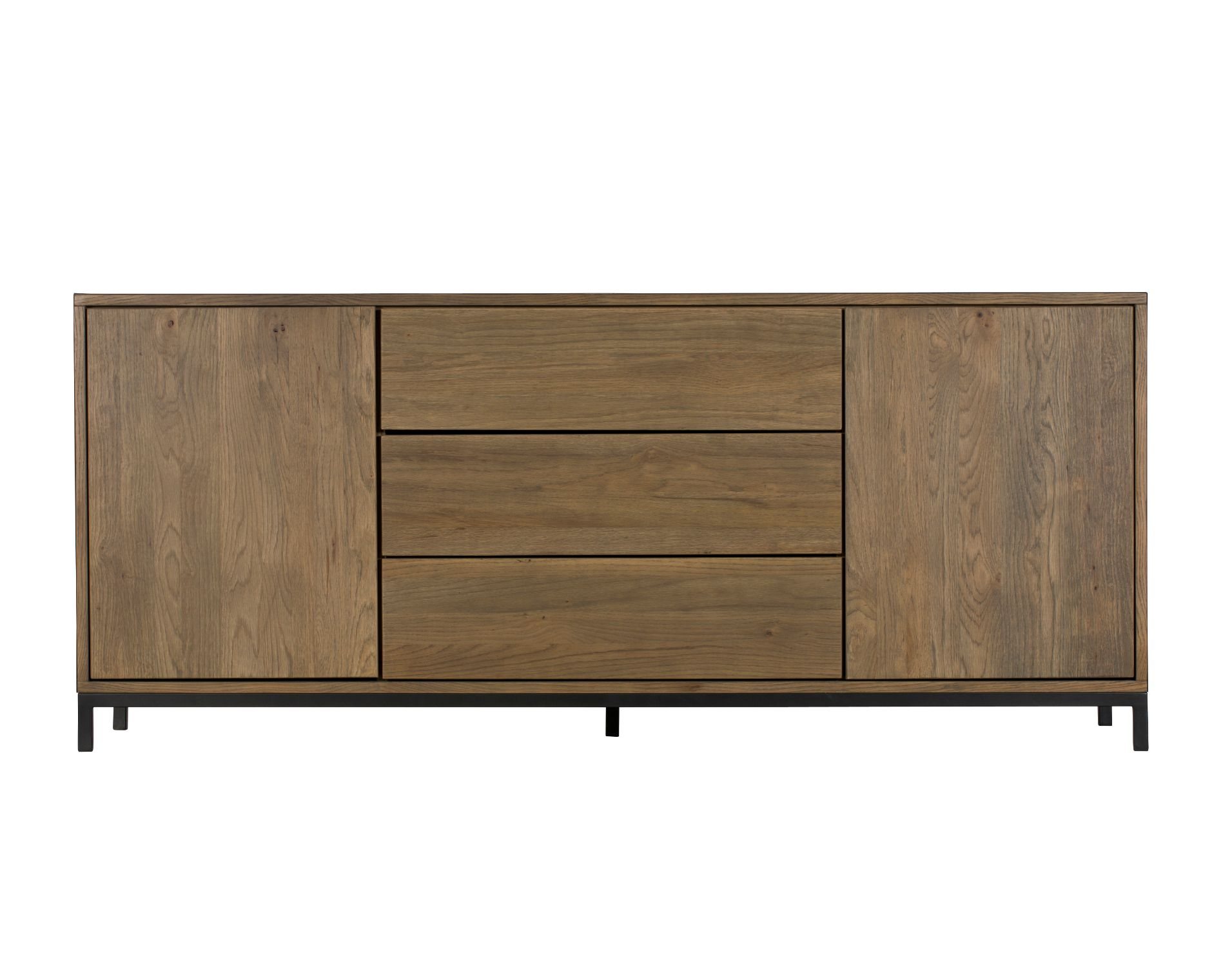 New York Solid Smoked Oak Wide Sideboard - Manhattan - Furniture World