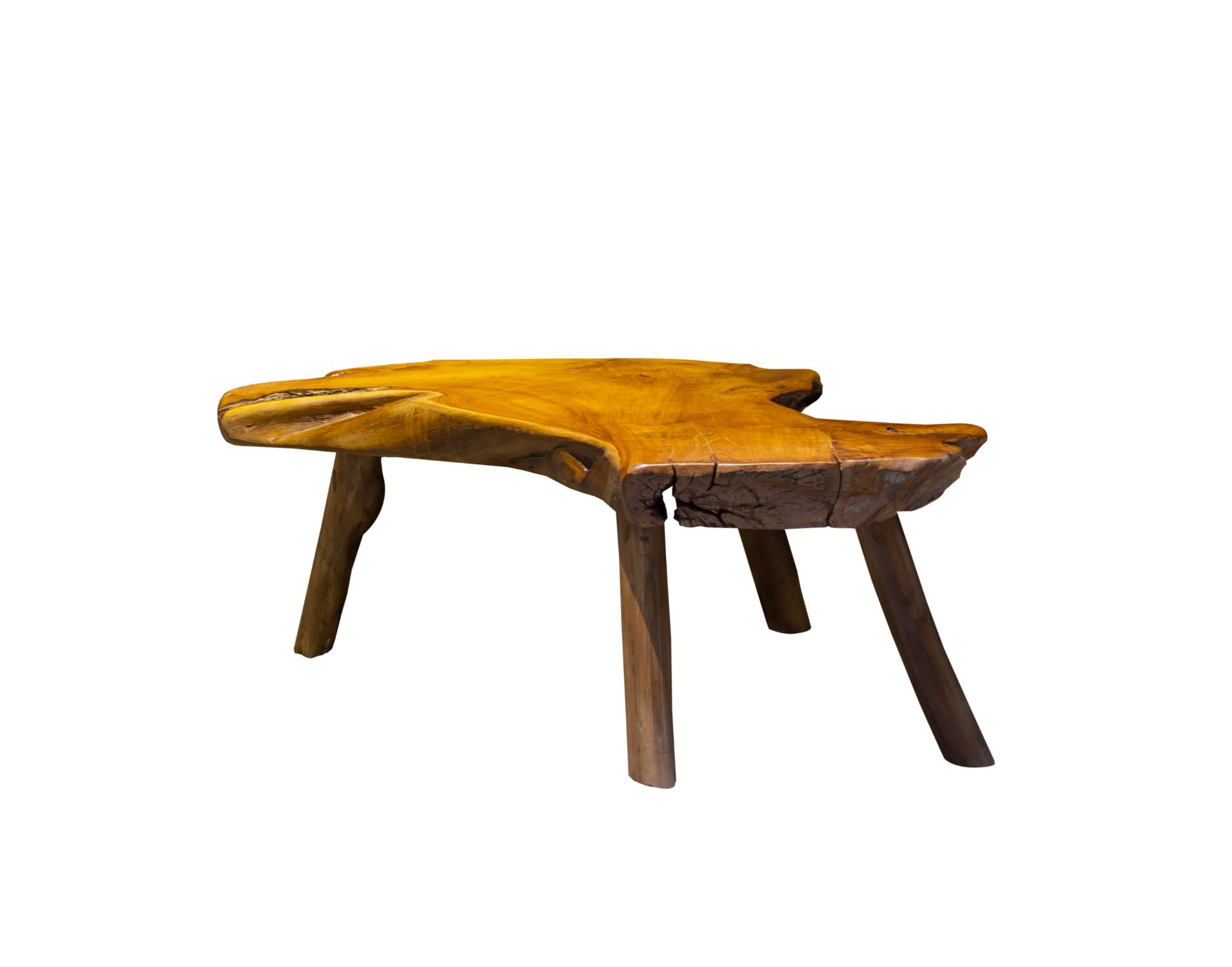 teak wood slice table