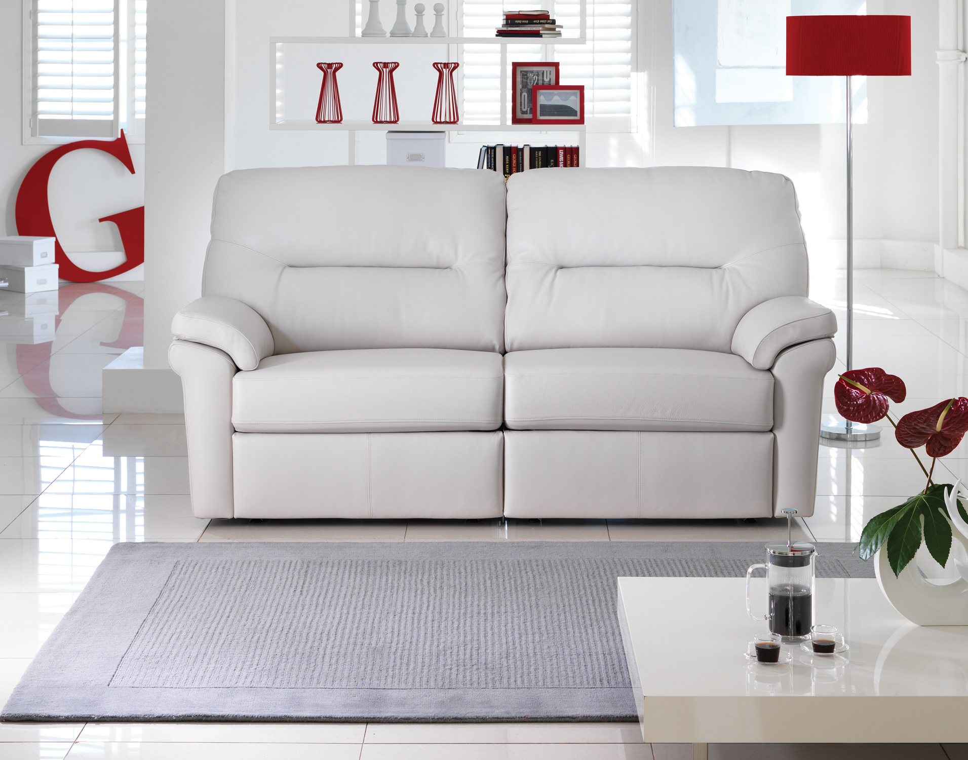 g plan washington leather recliner sofa