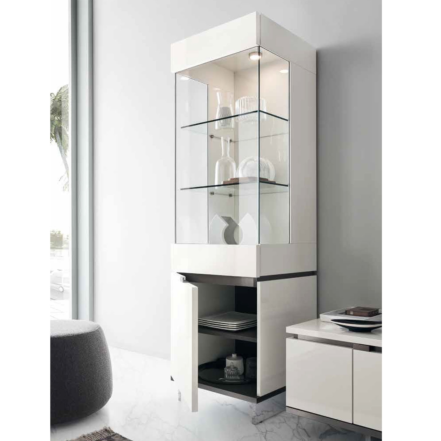 ALF Italia Artemide Dining Display Cabinet - High Gloss - Furniture World