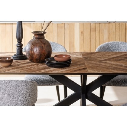 Camden Reclaimed Teak Wood 240cm Dining Table Camden Reclaimed Teak Wood 240cm Dining Table