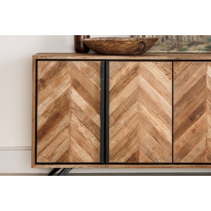 Camden Reclaimed Teak Wood Wide Sideboard Camden Reclaimed Teak Wood Wide Sideboard