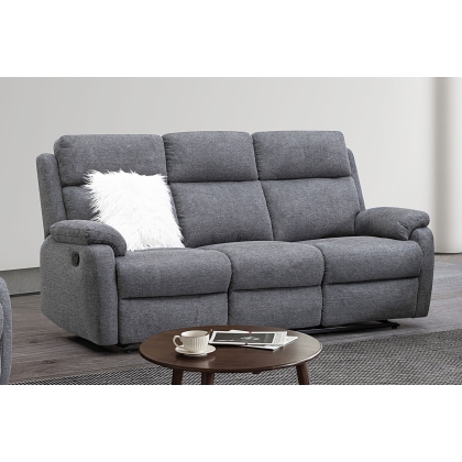 India Fabric 3 Seater Manual Recliner Sofa