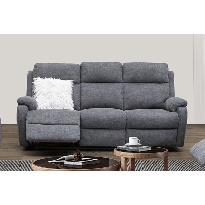 India Fabric 3 Seater Manual Recliner Sofa