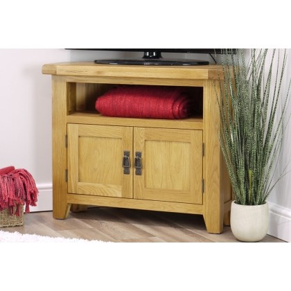 Cotswold RusticOak Corner TV Stand Cotswold RusticOak Corner TV Stand