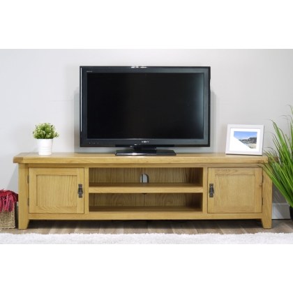 Cotswold Rustic Oak Extra Large TV Stand 180cm Wide Cotswold Rustic Oak Extra Large TV Stand 180cm Wide