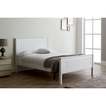 Taurean Wood Bed in White Taurean Wood Bed in White