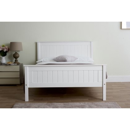 Taurean Wood Bed in White Taurean Wood Bed in White