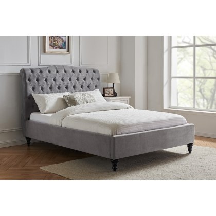 Rosalie Fabric Bed Frame in Light Grey Rosalie Fabric Bed Frame in Light Grey