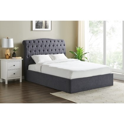 Rosalie Fabric Ottoman Storage Bed Frame in Dark Grey Rosalie Fabric Ottoman Storage Bed Frame in Dark Grey