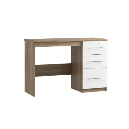 Calgary High-Gloss Single Pedestal Dressing Table Calgary High-Gloss Single Pedestal Dressing Table