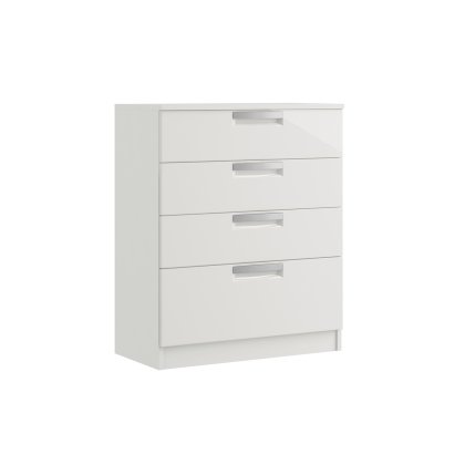 Milly High-Gloss 4 Drawer Chest of Drawers with Deep Drawer Milly High-Gloss 4 Drawer Chest of Drawers with Deep Drawer