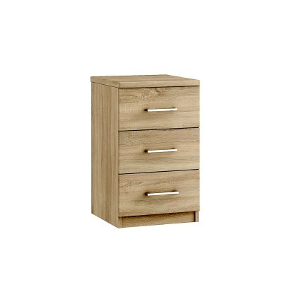 Malena 3 Drawer Bedside Table Malena 3 Drawer Bedside Table