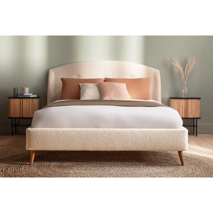 Upholstered velvet deals platform bed