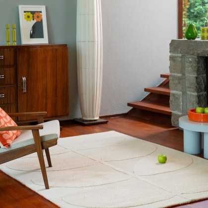 Orla Kiely Solid Stem Ecru Rug Orla Kiely Solid Stem Ecru Rug