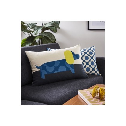 Orla Kiely Dachshund Blue 40x60cm Feather Cushion Orla Kiely Dachshund Blue 40x60cm Feather Cushion