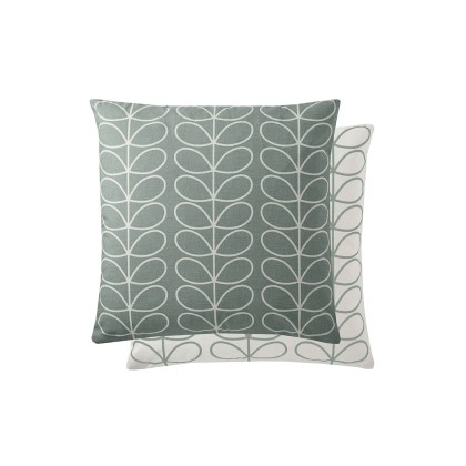 Orla Kiely Small Linear Stem Duck Egg 50x50cm Feather Cushion Orla Kiely Small Linear Stem Duck Egg 50x50cm Feather Cushion