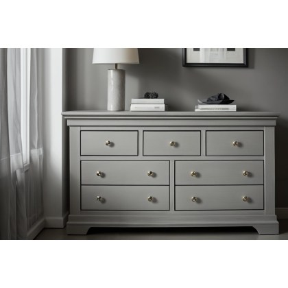 Providence Painted Grey 3 Over 4 Drawer Chest of Drawers Providence Painted Grey 3 Over 4 Drawer Chest of Drawers