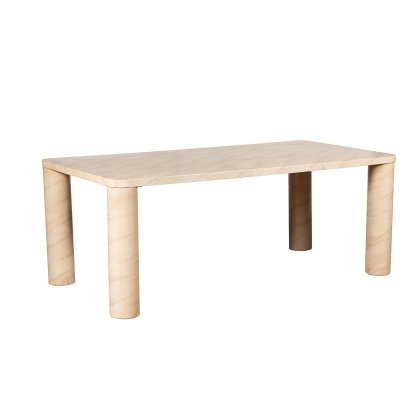 Ida Travertine Stone 200cm Dining Table with Cylindrical Legs Ida Travertine Stone 200cm Dining Table with Cylindrical Legs