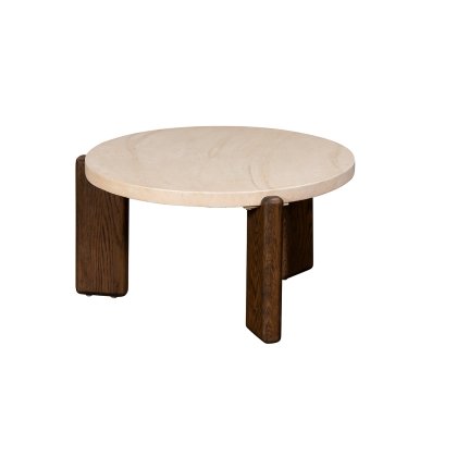 Ida Small Nesting Coffee Table with Travertine Stone Top Ida Small Nesting Coffee Table with Travertine Stone Top