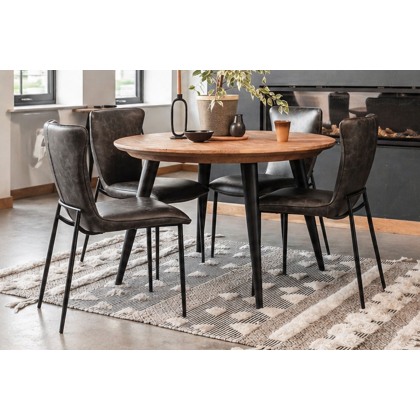 Franklin Reclaimed Wood 120cm Round Dining Table Franklin Reclaimed Wood 120cm Round Dining Table