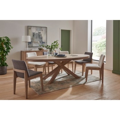 Feltz Smoked Oak 190cm Oval Dining Table Feltz Smoked Oak 190cm Oval Dining Table
