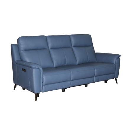 Miami Leather 3 Seater Power Recliner Sofa