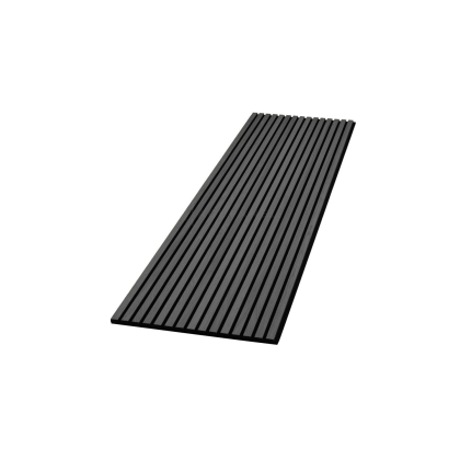 Pack of 2 - Dark Grey Decorative Acoustic Slat Wall Panel - 2400mm x 600mm