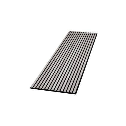 Pack of 2 - Light Grey Decorative Acoustic Slat Wall Panel - 2400mm x 600mm