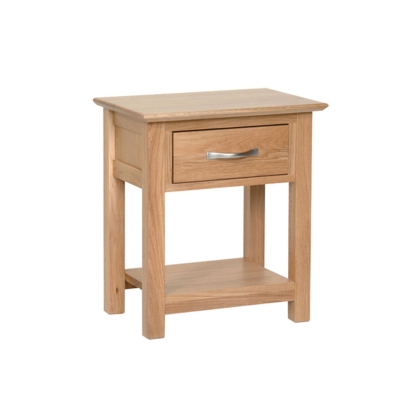 Moda Solid Oak 1 Drawer Night Stand Table