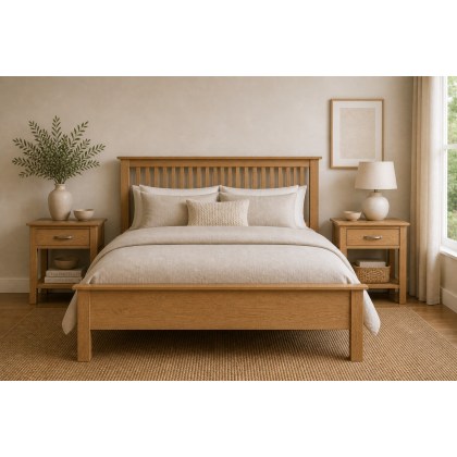 Devon Solid Oak Bedframe Devon Solid Oak Bedframe