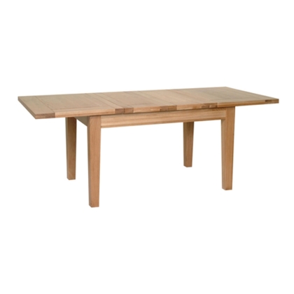 Moda Solid Oak 4'4" Extendable Dining Table (2 Leaf)