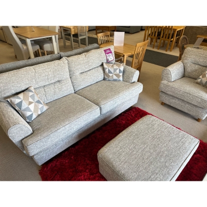 Lusso 3 Seater Sofa, Chair and Footstool