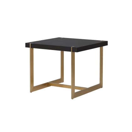 Soho Dark Brown & Gold Accents End Table