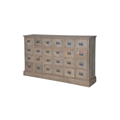 Colonial Reclaimed Pine 24 Drawer Chest