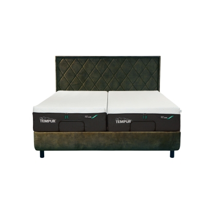 TEMPUR® Arc Disc Bed Ottoman Bed Frame with Quilted Headboard