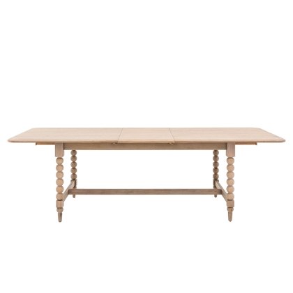 Gallery Direct Artisan Limewash Oak Extending Dining Table with Bobbin Detail Gallery Direct Artisan Limewash Oak Extending Dining Table with Bobbin Detail