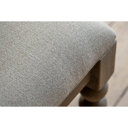 Gallery Direct Artisan Limewash Oak Dining Table Bench with Bobbin Detail Gallery Direct Artisan Limewash Oak Dining Table Bench with Bobbin Detail