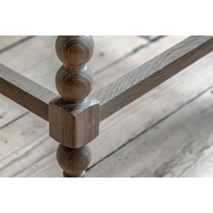 Gallery Direct Artisan Limewash Oak Side Table with Bobbin Detail