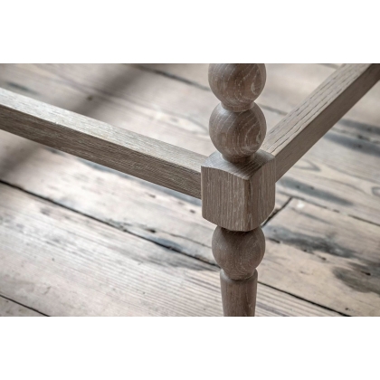 Gallery Direct Artisan Limewash Oak Bar Stool with Bobbin Detail