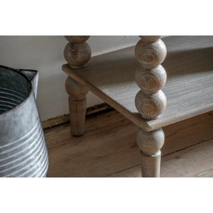 Gallery Direct Artisan Limewash Oak Console Table with Bobbin Detail Gallery Direct Artisan Limewash Oak Console Table with Bobbin Detail