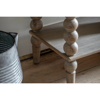 Gallery Direct Artisan Limewash Oak Console Table with Bobbin Detail